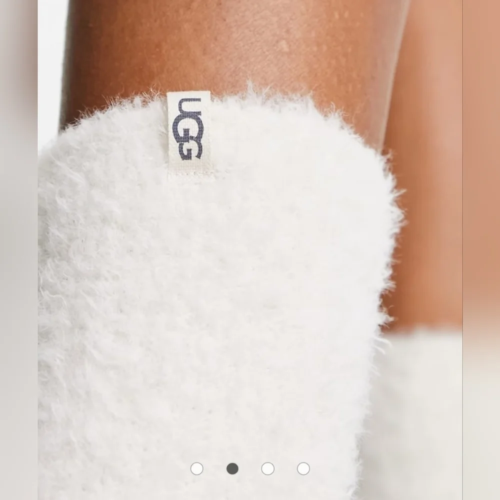 UGG Women's Cream Teddi Cozy Crew Socks